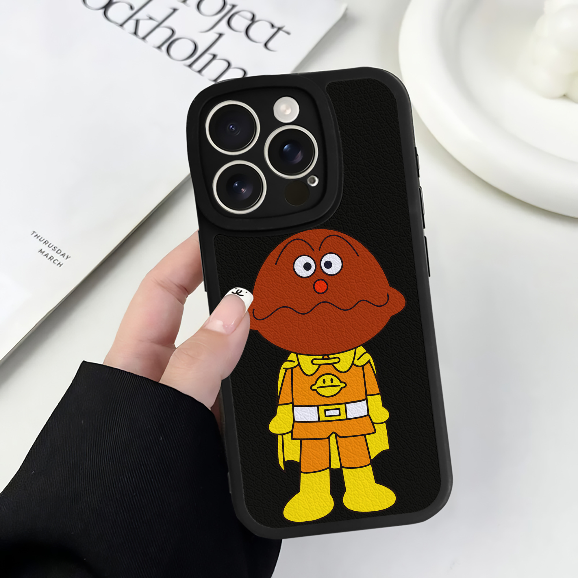 （画像用） アンパンマン Anpanman 【iPhone 16シリーズ対応】シリコンスマホケース（レザー調） 材質：シリコン